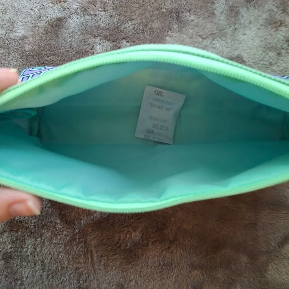 Clinique x Jonathan Adler Makeup Bag - Mint Green, Retro Geometric - Limited Ed